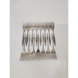 Lot Of 15 Oneidacraft Deluxe Stainless Steel Salad Forks Lasting Rose Pattern